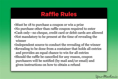 sample raffle rules.